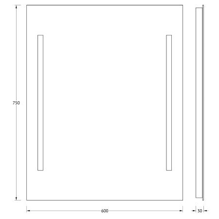 Зеркало Evoform Lumline BY 2015 60х80 подвесное