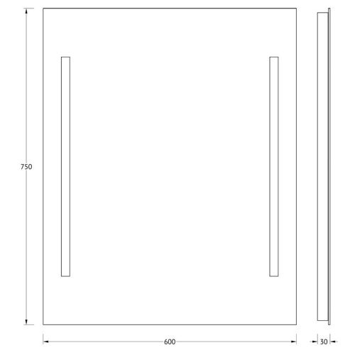 Зеркало Evoform Lumline BY 2015 60х80 подвесное - фото 2