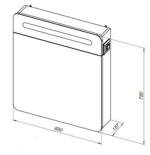 Зеркало-шкаф Aquanet Лукка 00178955 69х16х78 подвесной цвет белый - фото 5