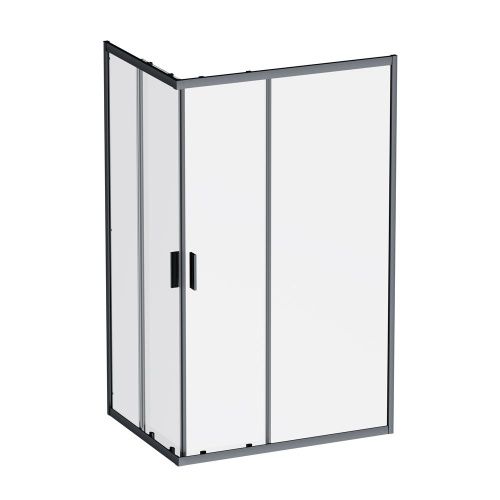 Душевой уголок Am.Pm Gem W90G-403-120290-BT 120х90 стекло прозрачное профиль черный без поддона - фото 2