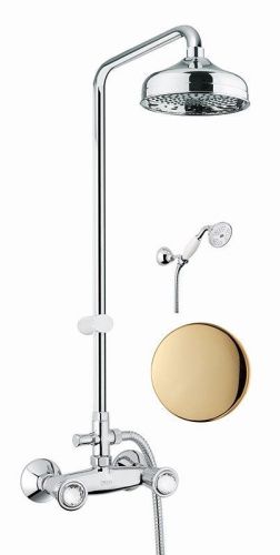 Душевая стойка Fiore 13OO0620 настенная цвет золото - фото 2