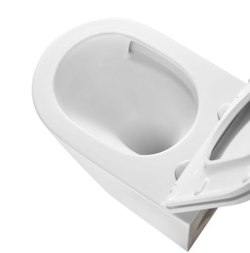 Унитаз подвесной Grossman Торнадо GR-4478MSQ белый с сиденьем микролифт безободковый смыв торнадо - фото 5