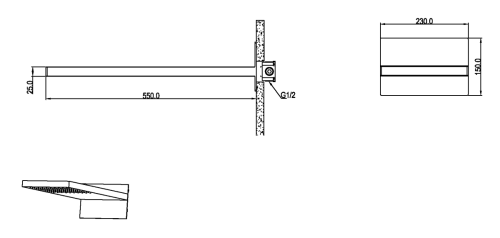Верхний душ Boheme Fusion 419-MW 25х55 белый - фото 2