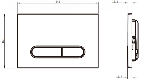 Клавиша смыва механическая CHARUS Magnus FP.340.11.01 цвет белый - фото 2