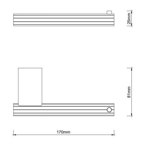 Бумагодержатель Decor Walther OF.LINE 670690 - фото 2