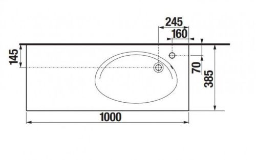 Раковина из сантехнического фарфора Roca Etna 7327009000 100х40 накладная цвет белый - фото 2