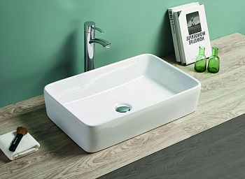 Раковина керамическая Art&Max AM-7655-X 60х40 накладная цвет белый