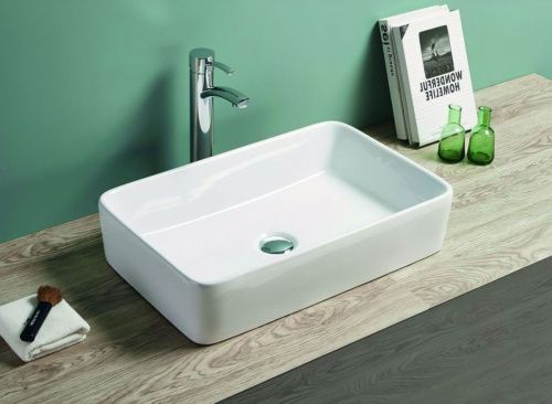 Раковина керамическая Art&Max AM-7655-X 60х40 накладная цвет белый