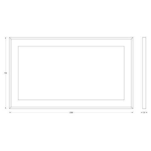 Зеркало с подсветкой Evoform Ledside BY 2208 130х80 подвесное - фото 2