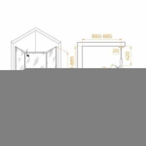 Душевой уголок RGW Passage 35088199-24 90х90 стекло матовое профиль черный без поддона - фото 2