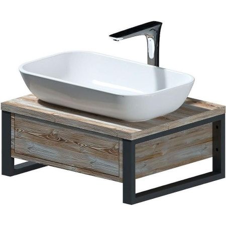 Тумба под раковину 1MarKa Grunge Loft Ц0000001579 60х50 подвесная цвет коричневый