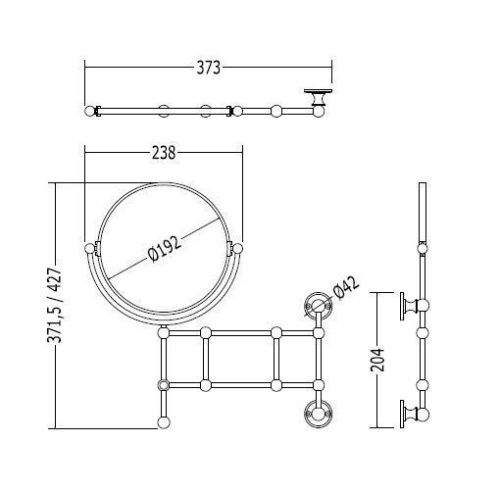 Косметическое зеркало Devon Devon First Class DD33150BR - фото 2