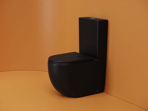 Унитаз напольный с бачком Ceramica Nova METROPOL CN4001TMB черный с сиденьем микролифт безободковый смыв торнадо - фото 2