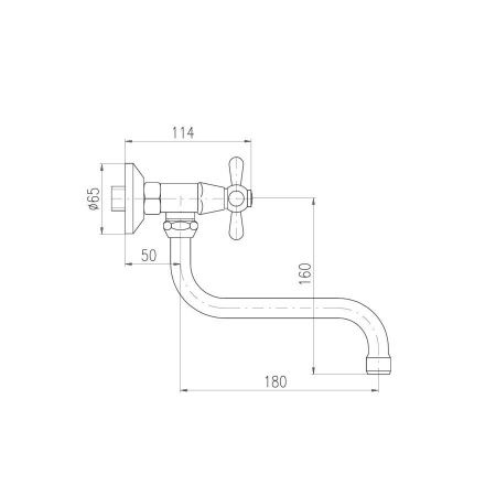 Смеситель для кухни RavSlezak Morava MK301.5/21BC настенный белый/хром