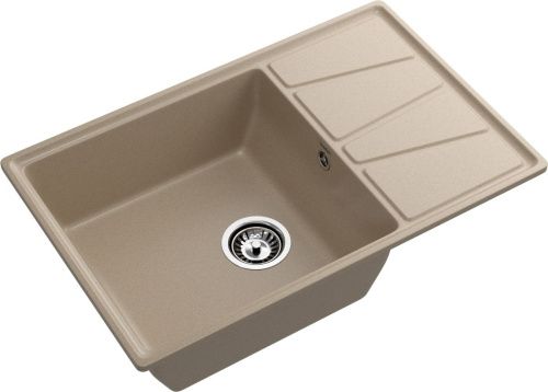Кухонная мойка Granfest Vertex V-780L песочный 80х50 цвет бежевый поверхность матовая - фото 2