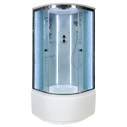 Душевая кабина AvaCan EM4590LED 90х90 четверть круга с крышей ориентация универсальная - фото 2