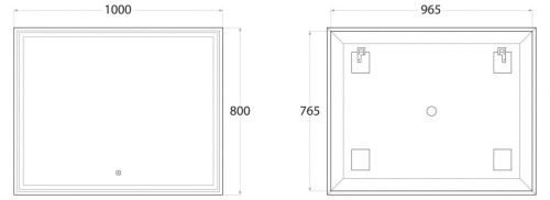 Зеркало с подсветкой Art&Max MONZA AM-Mon-1000-800-DS-F 100х80 подвесное - фото 3