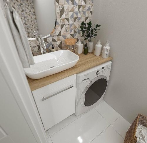 Столешница 1MarKa Wash Ц0000004099 110х50 накладная цвет коричневый - фото 4