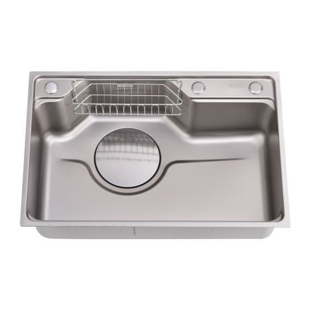 Кухонная мойка Fmark FSC7846L 80х45 цвет серый поверхность матовая