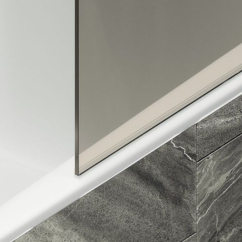 Душевая шторка на ванну Maybah Glass MGV-250-1ш 30х140 стекло тонированное профиль белый ориентация универсальная - фото 3