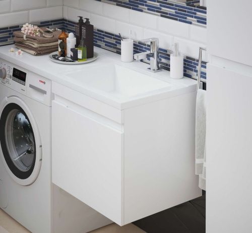 Тумба под раковину Corozo Альтаир SD-00000501 60х50 подвесная цвет белый - фото 5