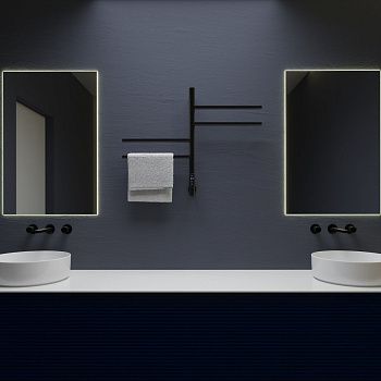 Полотенцесушитель электрический Vincea VTD-1S1CBE 45х60 черный