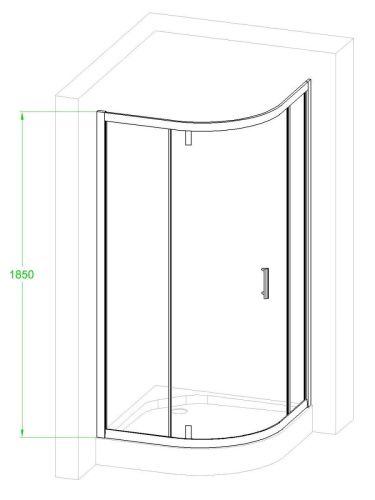 Душевой уголок Royal Bath HKV RBHKV90-C-CH 90х90 стекло рифленое профиль хром без поддона - фото 3