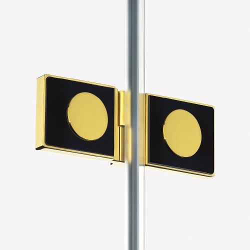 Душевая шторка на ванну New Trendy AVEXA GOLD SHINE EXK-2191 140х150 стекло прозрачное профиль золото ориентация правая - фото 3