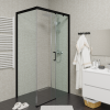 Душевой уголок Cerutti SPA VITO110B-R 110х80 стекло прозрачное профиль черный без поддона