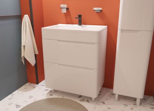 Тумба с раковиной Эстет Kare Luxe ФР-00007071 70х50 напольная цвет белый - фото 4