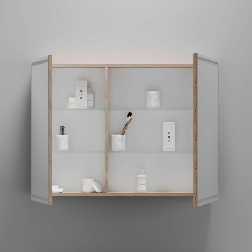 Зеркало-шкаф Sancos Mirror MI100EG 100х70 подвесной цвет коричневый - фото 5