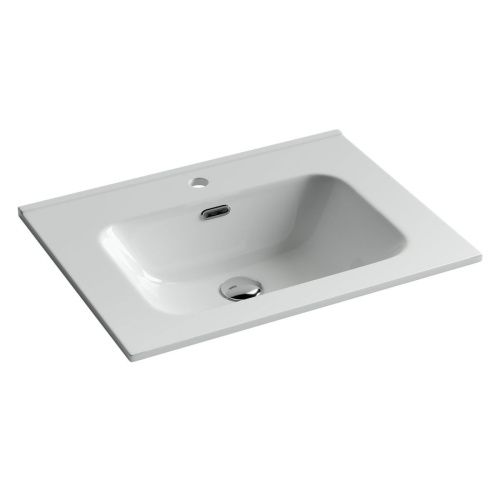 Раковина из сантехнического фарфора Ceramica Nova ELEMENT CN7001 60х50 накладная цвет белый 1 отверстие под смеситель - фото 2