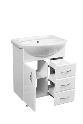 Тумба под раковину Stella Polar Концепт SP-00000755 60х40 напольная цвет белый - фото 4