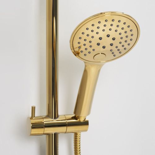 Душевая стойка Wasserkraft Sauer A17101 настенная цвет золото - фото 3