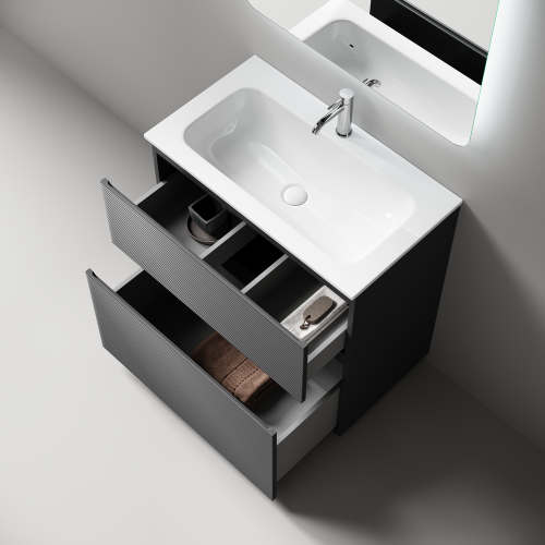 Тумба под раковину Sancos FOLK Floor FL80FGS 80х40 напольная цвет серый - фото 2