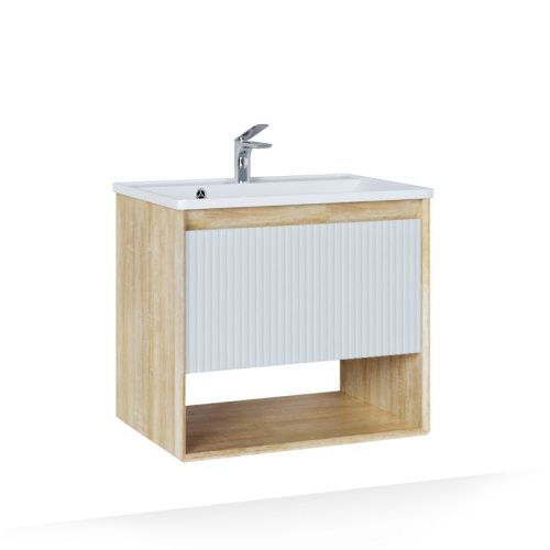 Тумба под раковину Jorno TOSSONY Toss.01.70/P/SS-W/JR 70х40 подвесная цвет белый