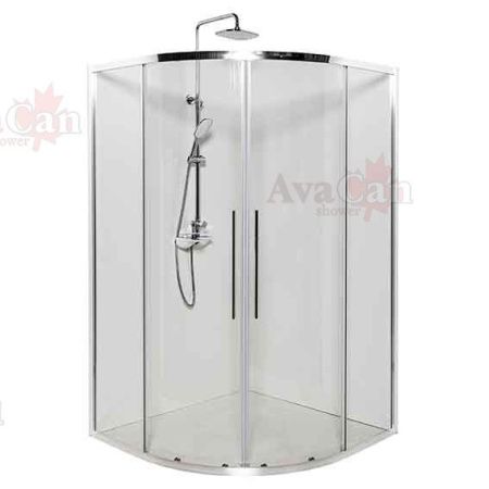 Душевой уголок AvaCan HC100 100х100 стекло прозрачное профиль хром без поддона