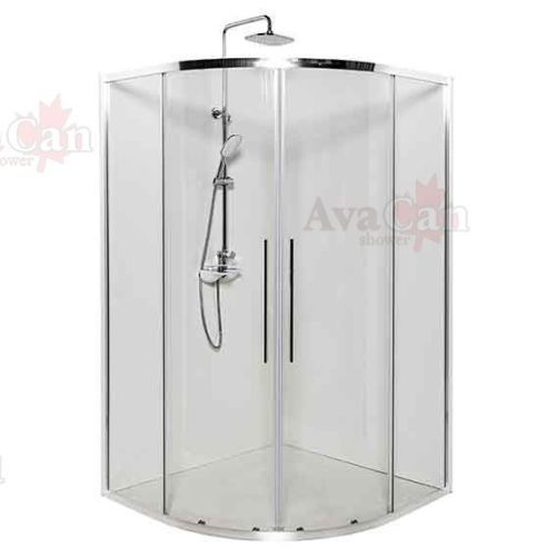 Душевой уголок AvaCan HC80 80х80 стекло прозрачное профиль хром без поддона - фото 4