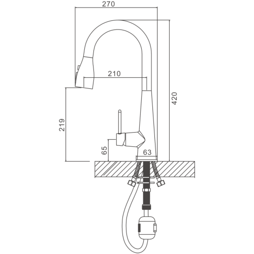 Смеситель для кухни BELZ B74816-8 на столешницу белый - фото 2
