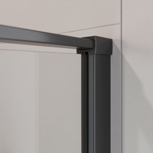 Душевой уголок Cezares LINER LINER-A-2-90-C-NERO 90х90 стекло прозрачное профиль черный без поддона - фото 5