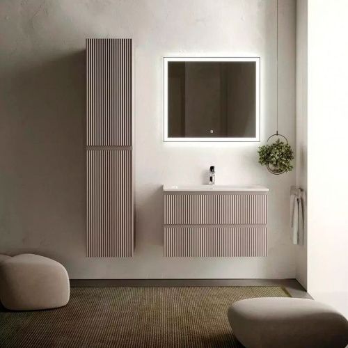 Тумба под раковину Sancos SNOB R SNR80SM 80х40 подвесная цвет коричневый - фото 4