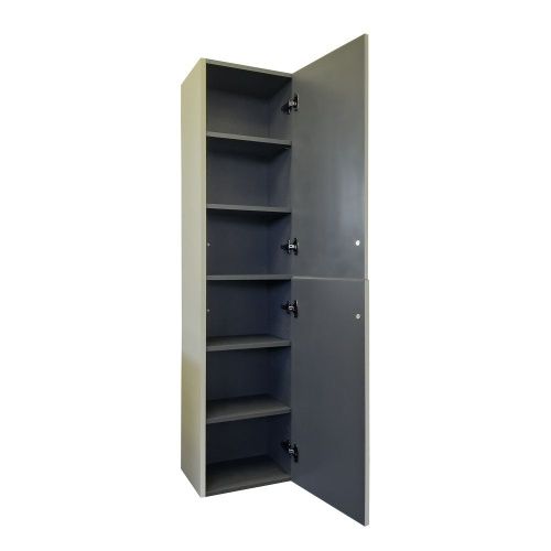 Шкаф-пенал Comforty Мадрид 00-00017855CF 40х160 подвесной цвет серый - фото 4