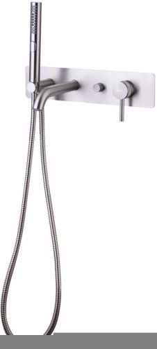 Смеситель для ванны с душем Allen Brau Priority 5.31006-BN встраиваемый в стену никель - фото 2