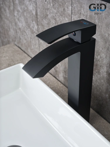 Смеситель для раковины Gid Cascada L120BMD на столешницу черный - фото 5