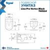 Унитаз подвесной Teymi Lina T40114 черный с сиденьем микролифт безободковый смыв торнадо