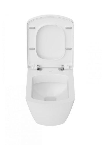 Чаша унитаза подвесная Creavit Tetra TP326-11CB00E-0000 цвет белый без сиденья душевой смыв - фото 3