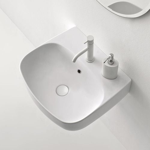 Раковина из сантехнического фарфора Kerasan Nolita 534030*1 50х50 накладная цвет белый