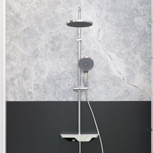 Душевая стойка Damixa Apollo 947730000 настенная цвет хром - фото 4