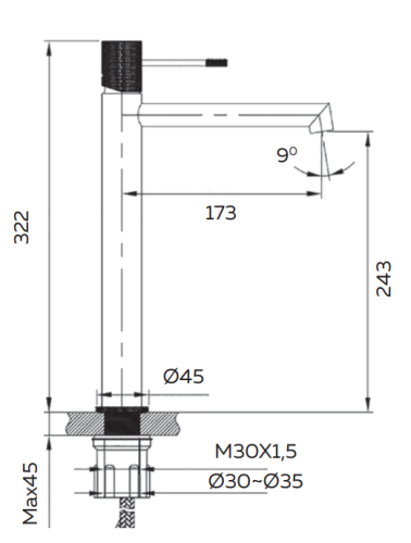 Смеситель для раковины AltroBagno Intento AltroBagnoIntento010217MW на столешницу белый - фото 3