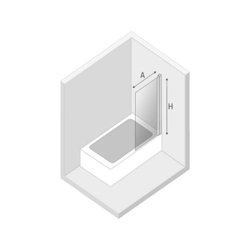 Душевая шторка на ванну New Trendy NEW SOLEO Black P-0048 90х140 стекло прозрачное профиль черный ориентация универсальная - фото 5